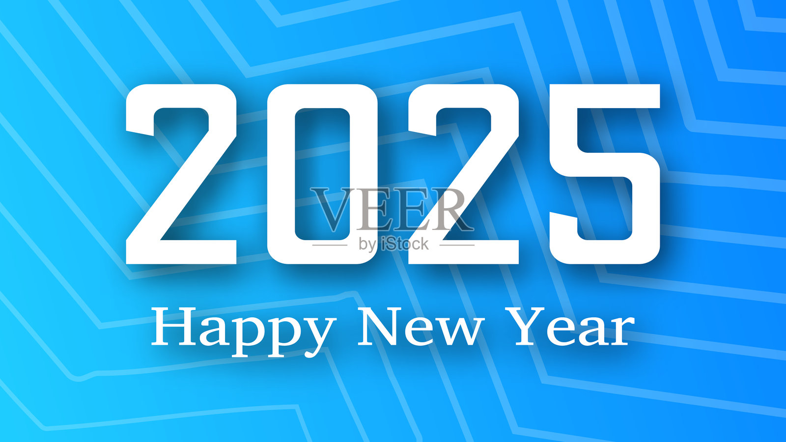 2025彩色背景新年快乐插画图片素材