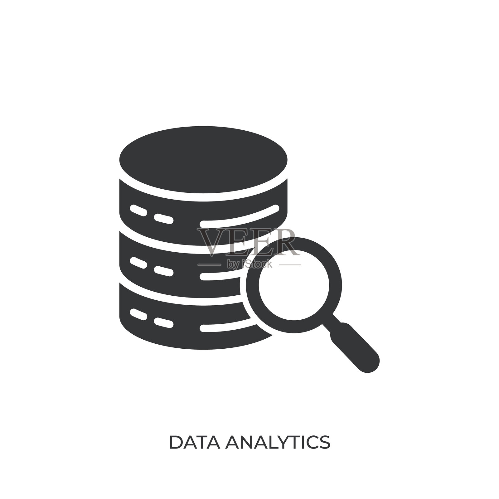 数据分析象形固体图标。固体图标，可以应用在任何地方，简单，像素完美和现代风格插画图片素材
