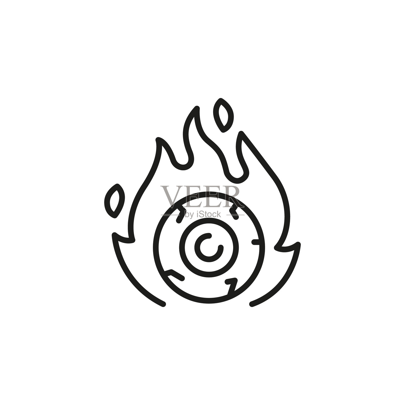 燃烧版权图标插画图片素材