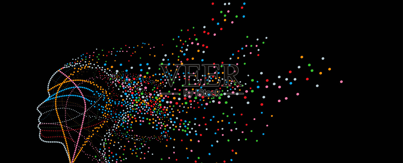 利用人工智能的力量改造现代技术插画图片素材