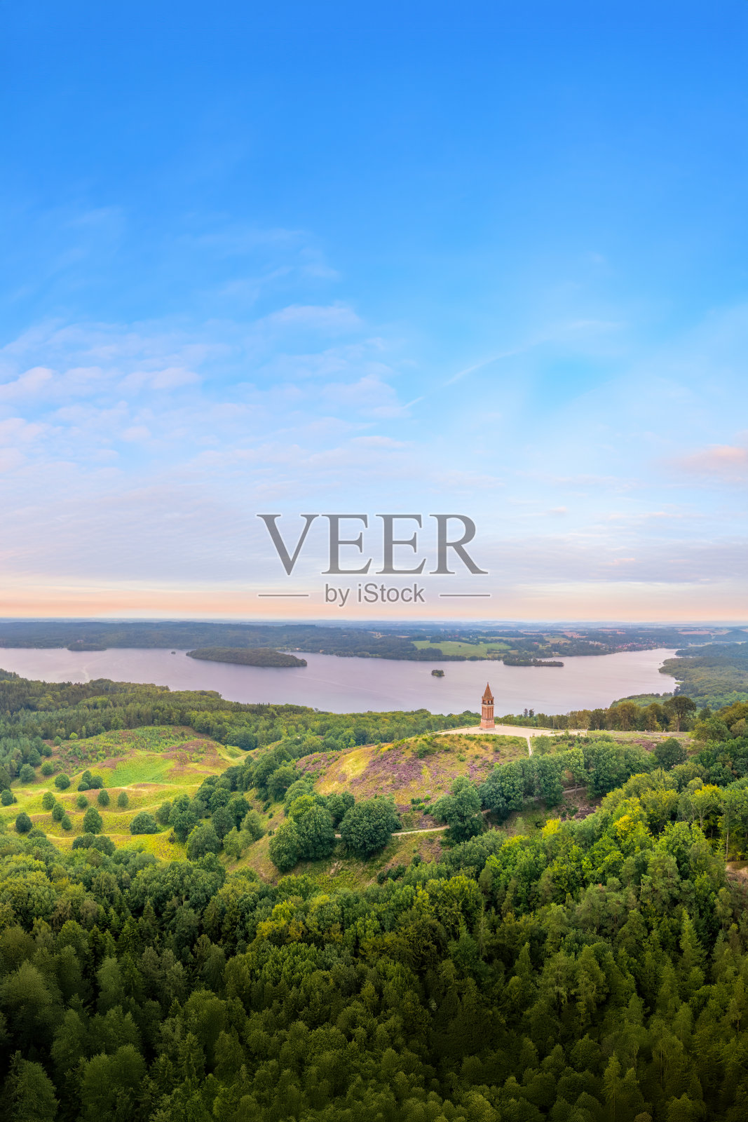 Himmelbjerget at Sunset, Ry, Søhøjlandet，丹麦照片摄影图片