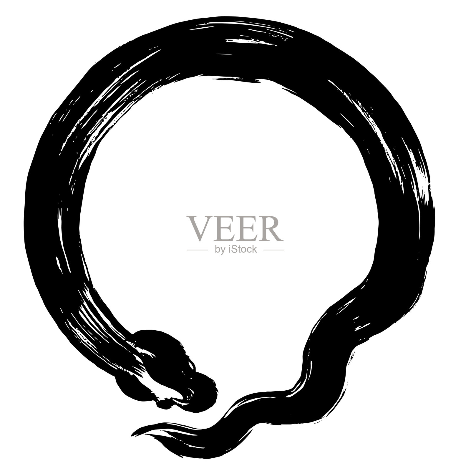 蛇年，年画材质，笔画蛇廓插图插画图片素材