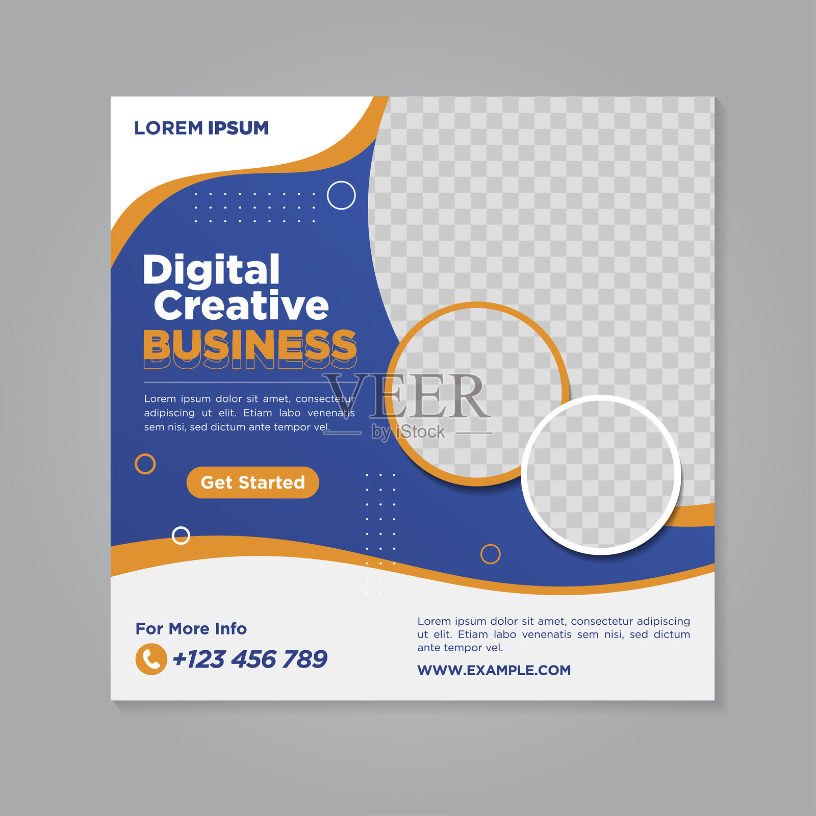 企业社交媒体横幅模板插画图片素材