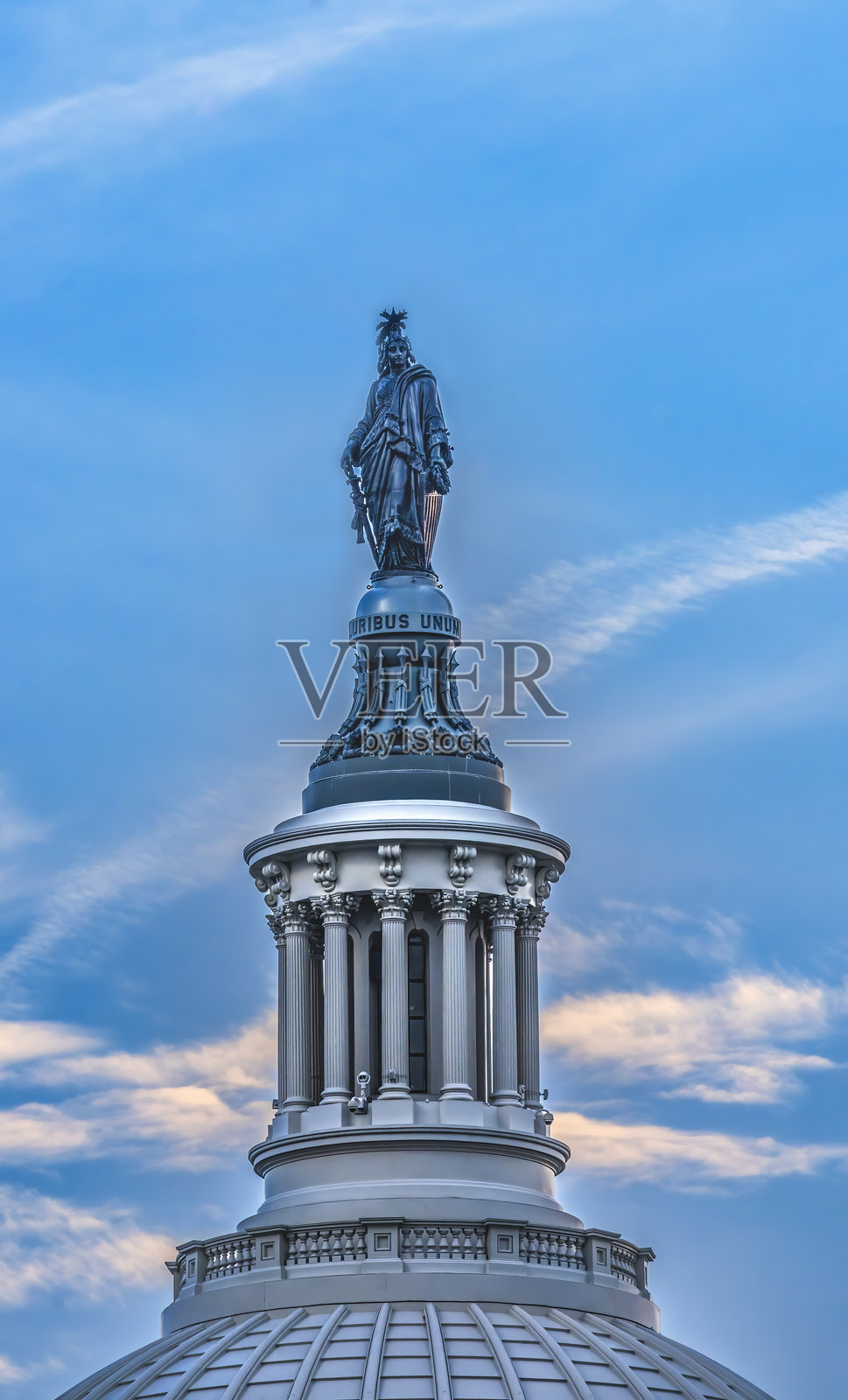 自由女神像圆顶美国国会大厦北华盛顿特区照片摄影图片