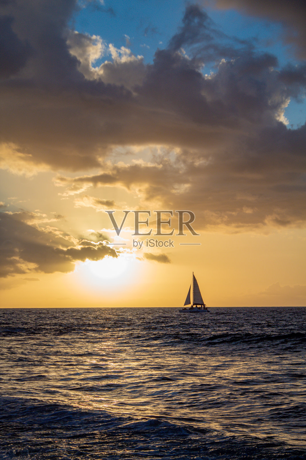 日落航行照片摄影图片