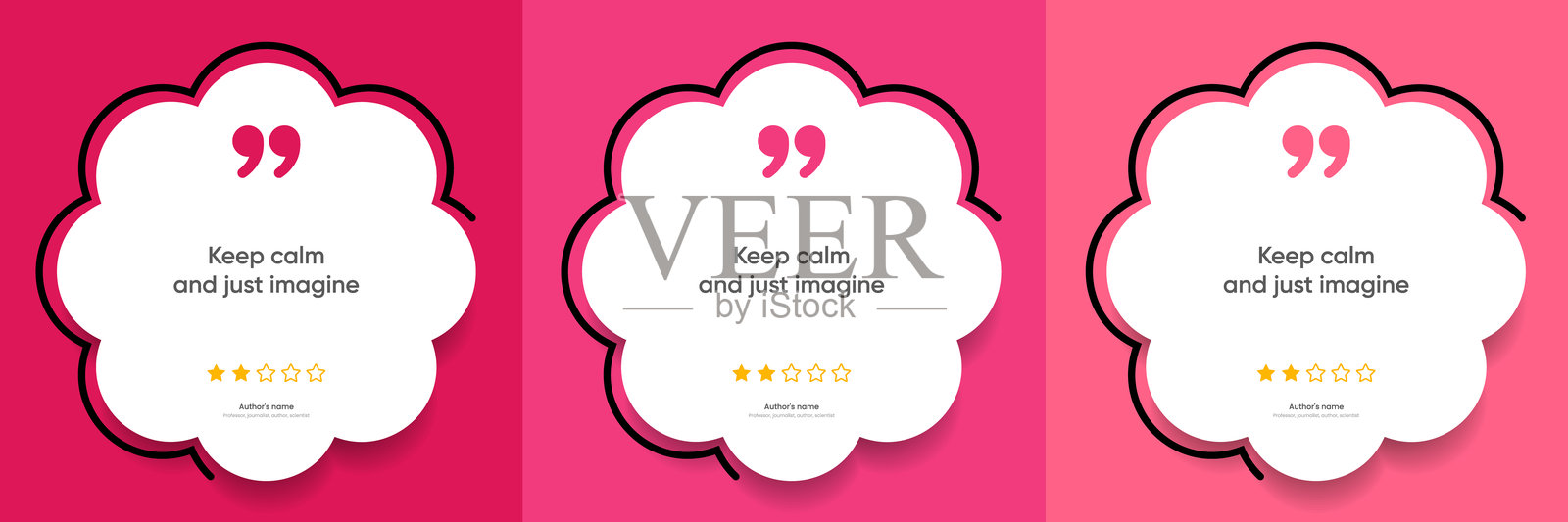 3D泡沫证明横幅，报价，信息图表。社交媒体发布模板设计报价。空的演讲气泡，引用气泡和文本框。矢量插图EPS10。插画图片素材