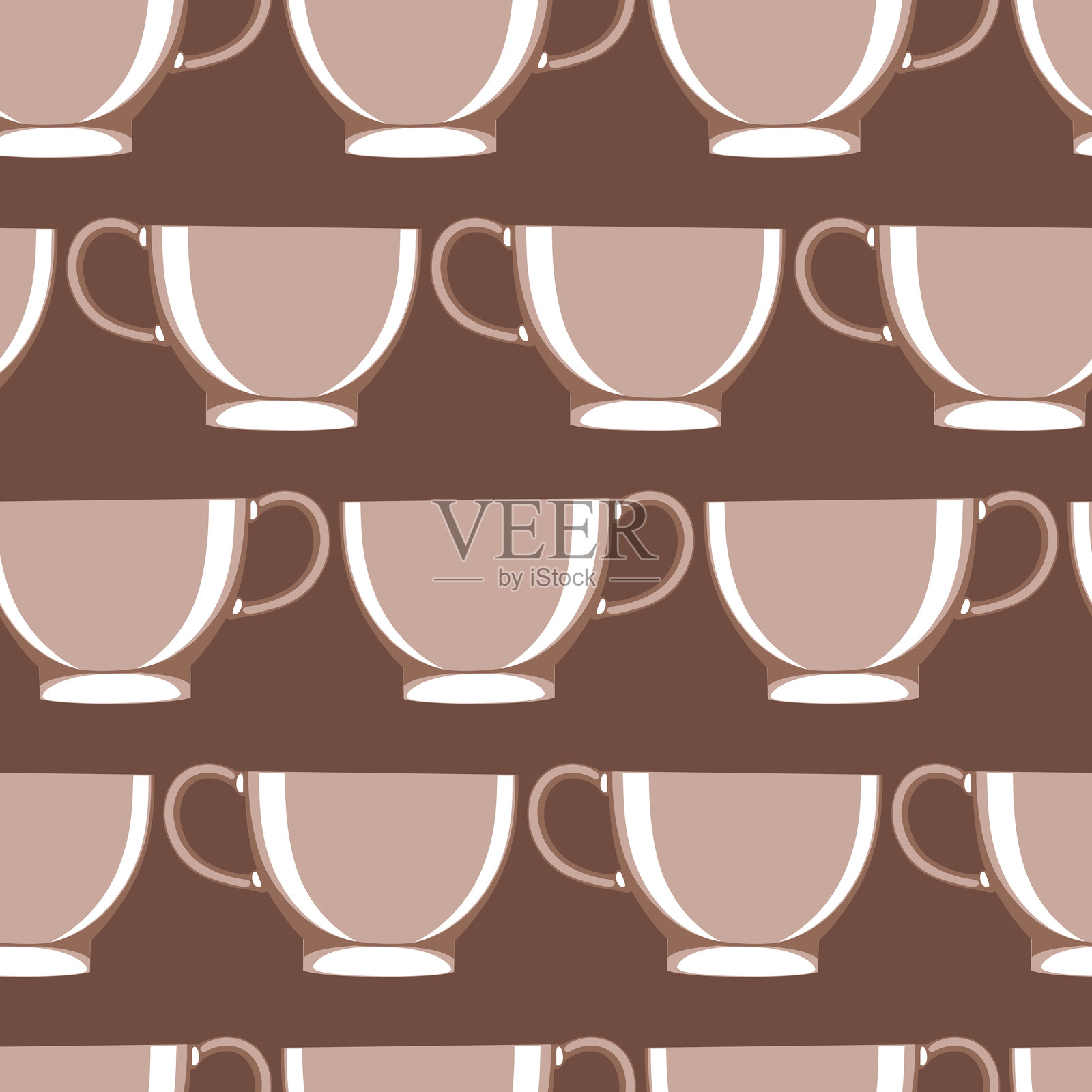 一杯咖啡的图案。插画图片素材