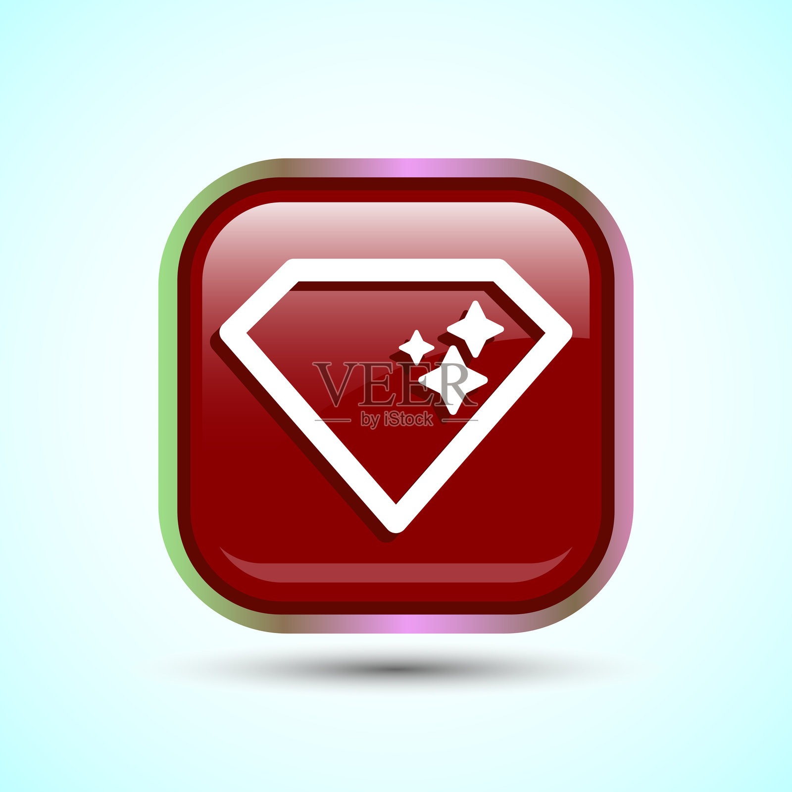 钻石图标按钮设计插图。宝石和宝石图标插画图片素材