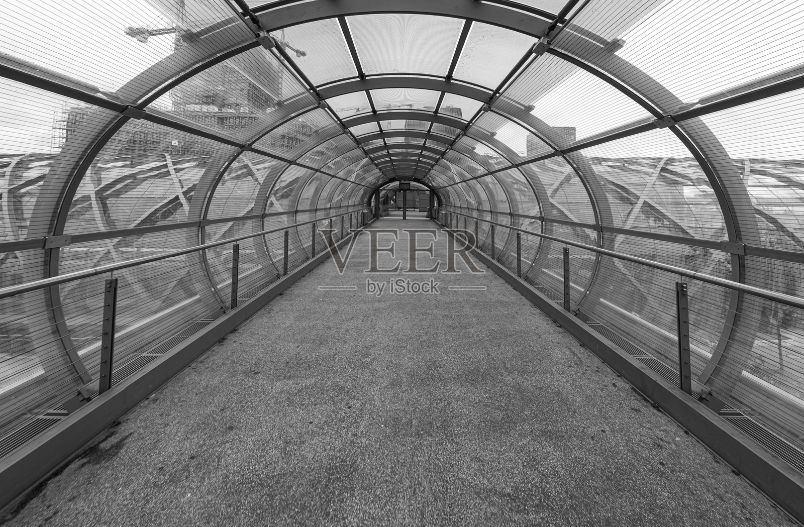 汉堡elbbrcken地铁站的现代人行天桥照片摄影图片