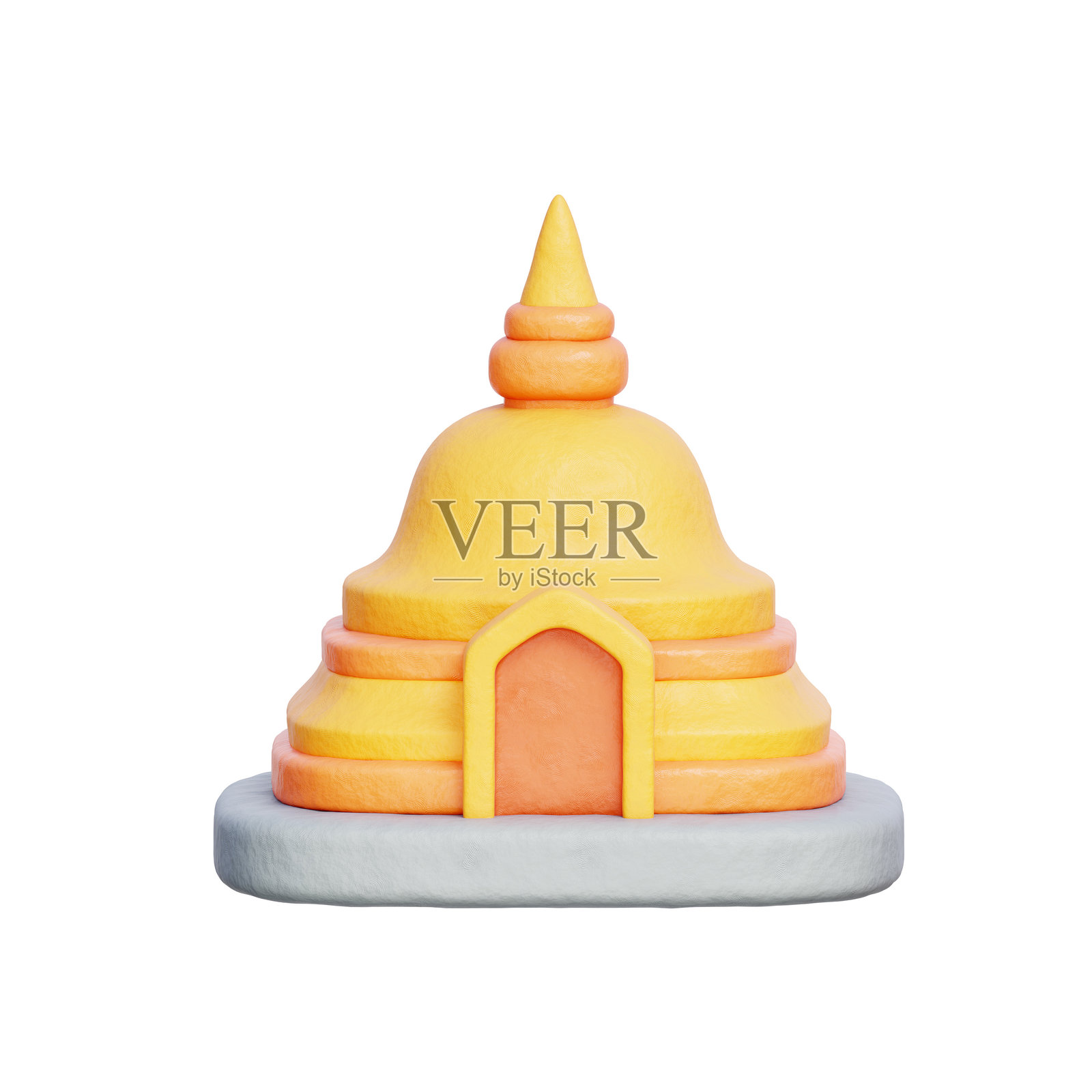 泰国宝塔，泰国元素，亚洲文化，3D渲染。照片摄影图片