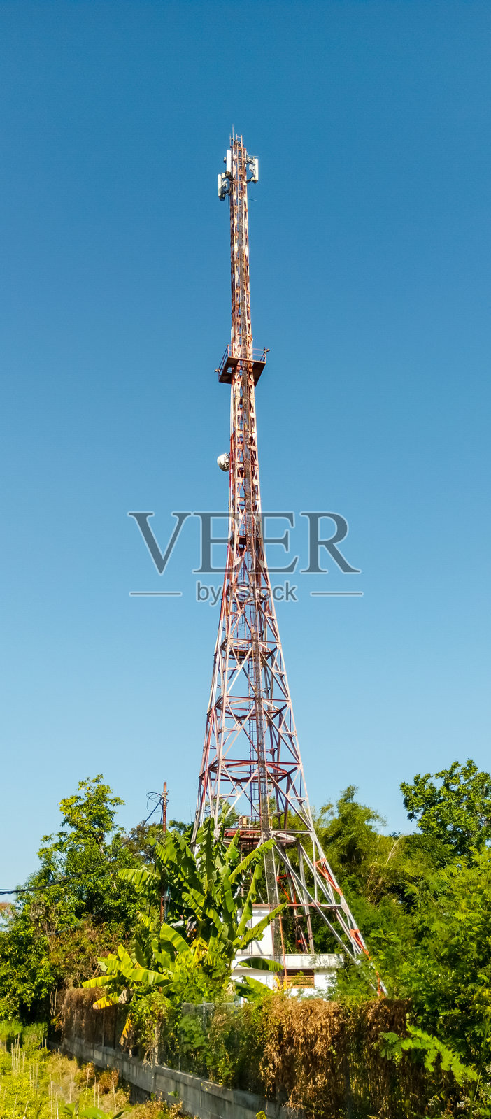 稻田建信号塔技术照片摄影图片