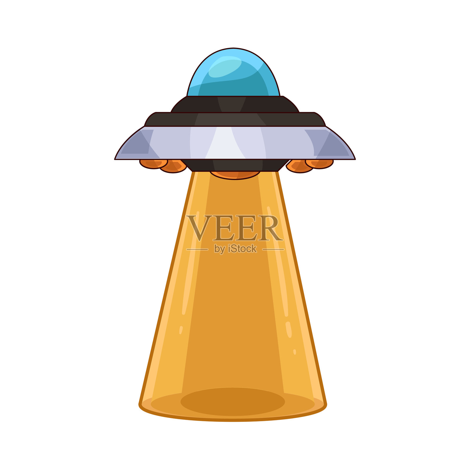 不明飞行物插画图片素材