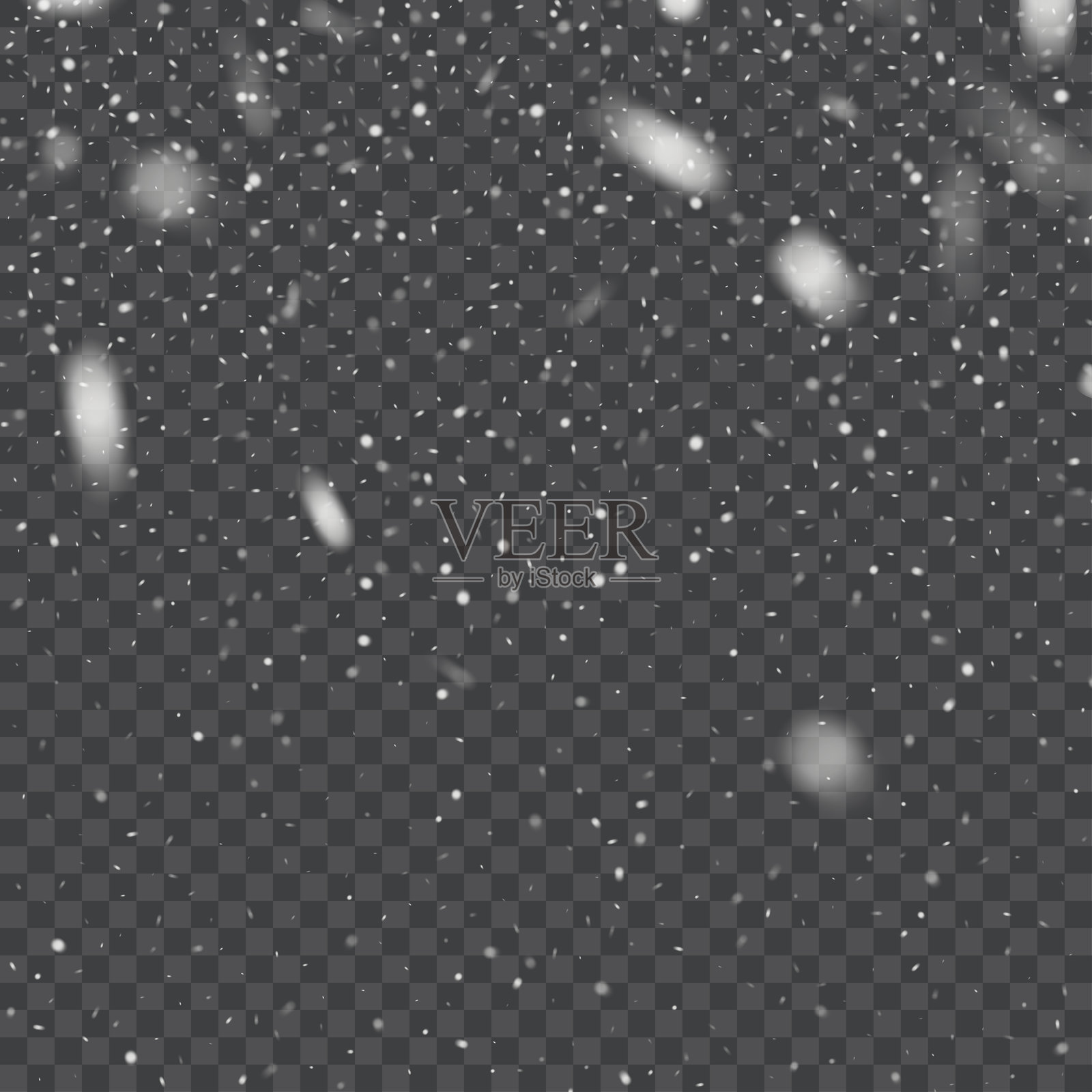 透明降雪效果独立冬季背景. 矢量EPS插画图片素材