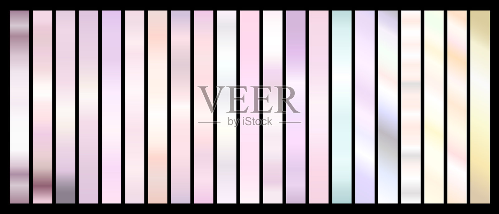 珍珠或粉彩丝绸渐变色集插画图片素材