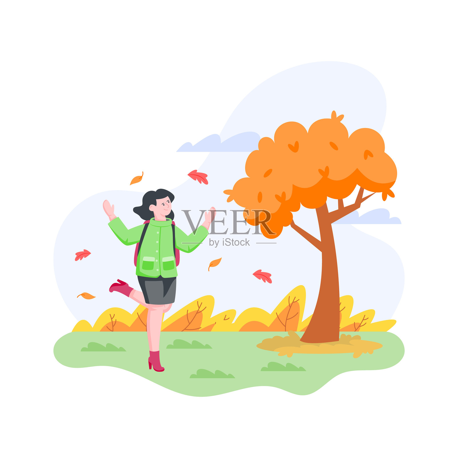 秋天的季节插画图片素材