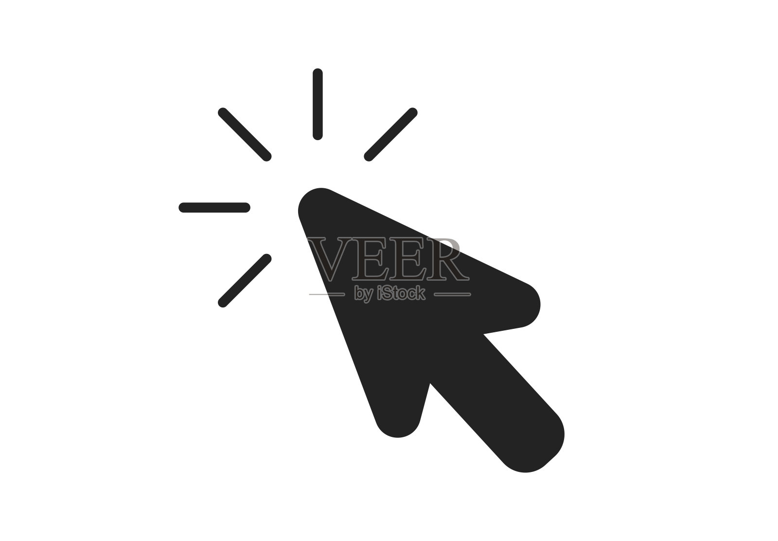 高分辨率点击光标图标 - 适用于数字界面和网页设计插画图片素材