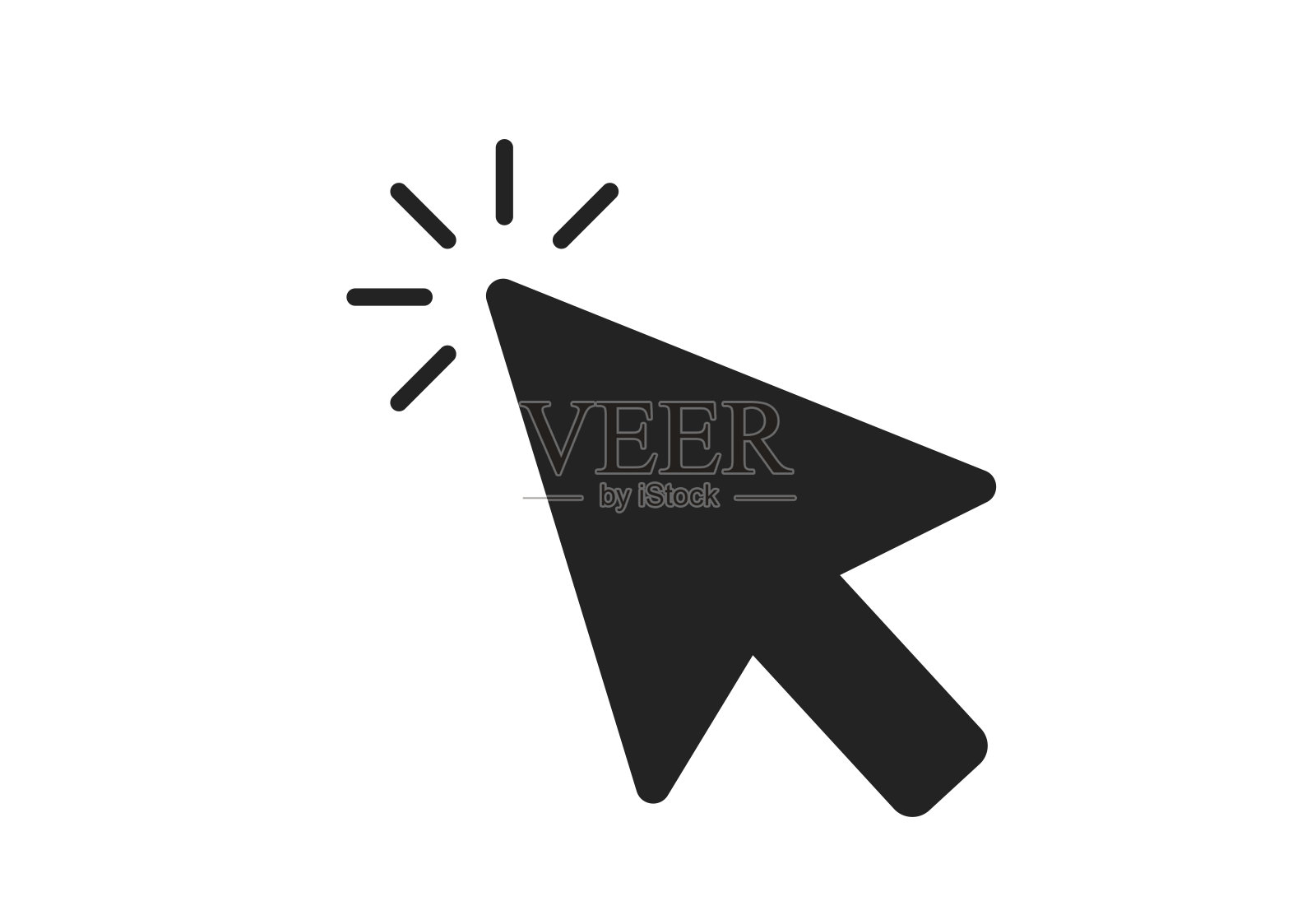 高分辨率点击光标图标 - 适用于数字界面和网页设计插画图片素材