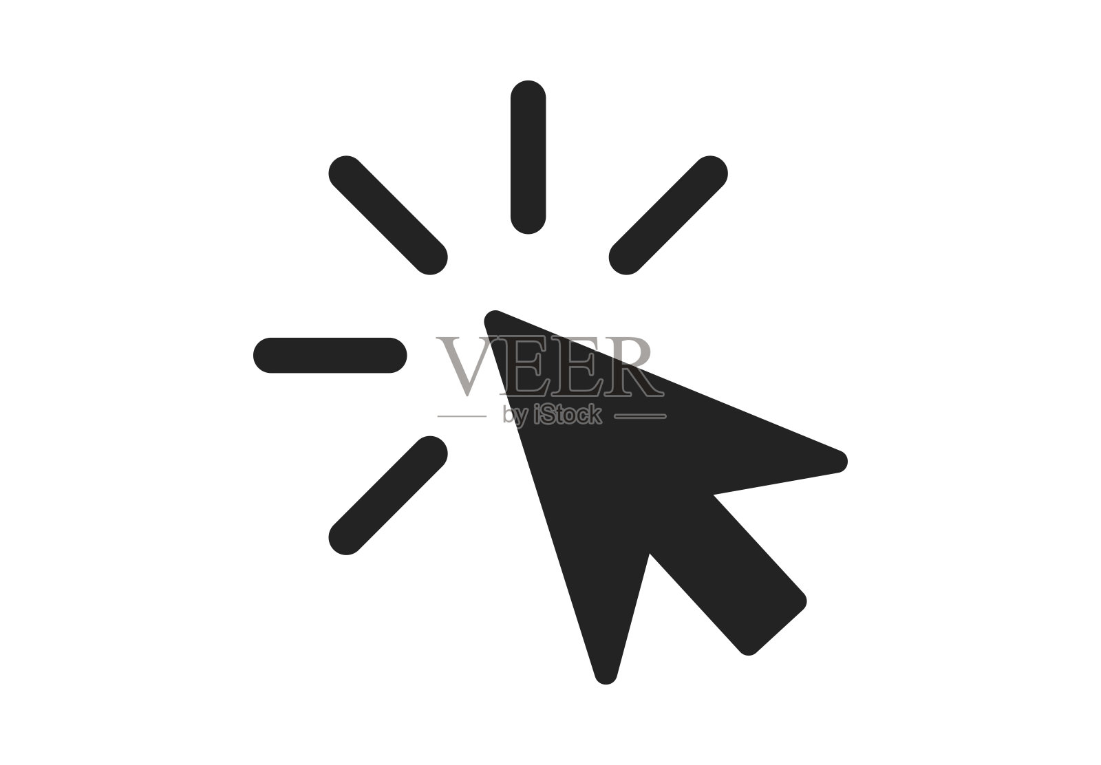 高分辨率点击光标图标 - 适用于数字界面和网页设计插画图片素材