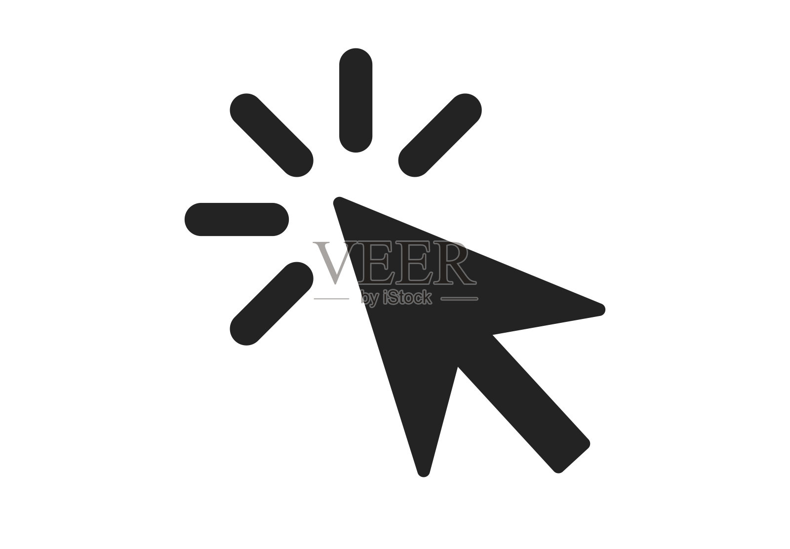 高分辨率点击光标图标 - 适用于数字界面和网页设计插画图片素材