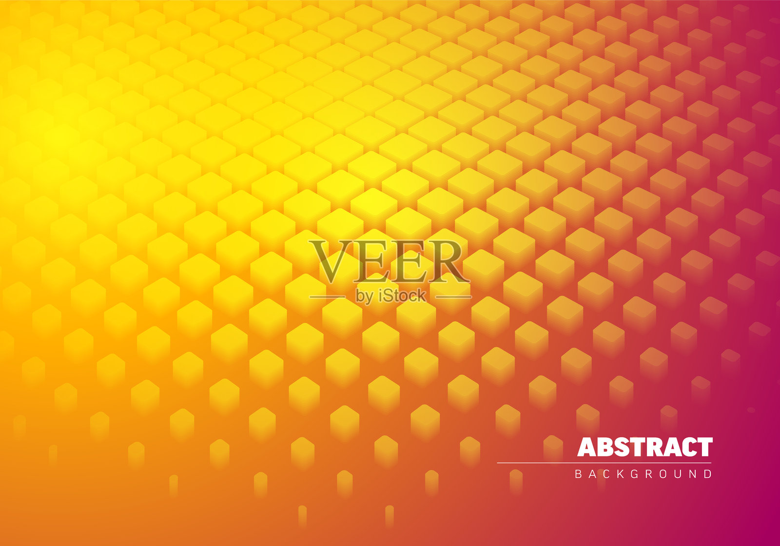 抽象背景由热色立方体与地方为您的文字插画图片素材