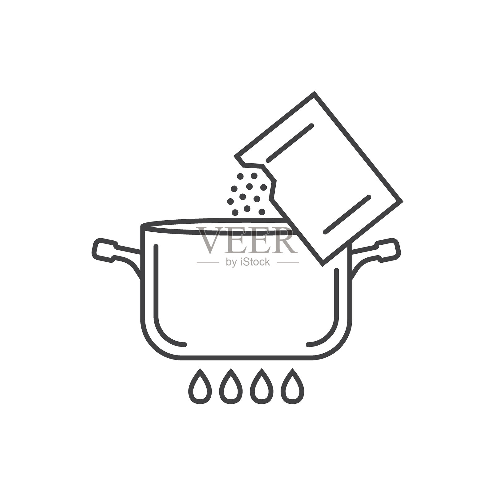 Ð“平底锅图标”。平底锅矢量插图上孤立的背景。潘牌经营理念。插画图片素材