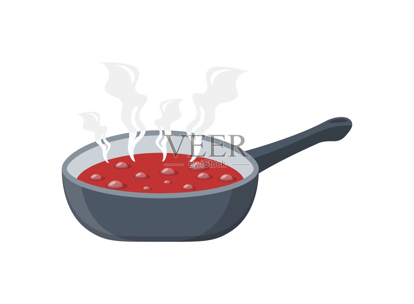 Ð“平底锅图标”。平底锅矢量插图上孤立的背景。潘牌经营理念。插画图片素材
