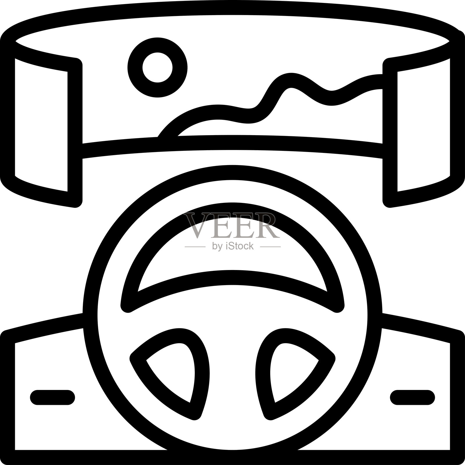 驾驶游戏图标。方向盘图标插画图片素材