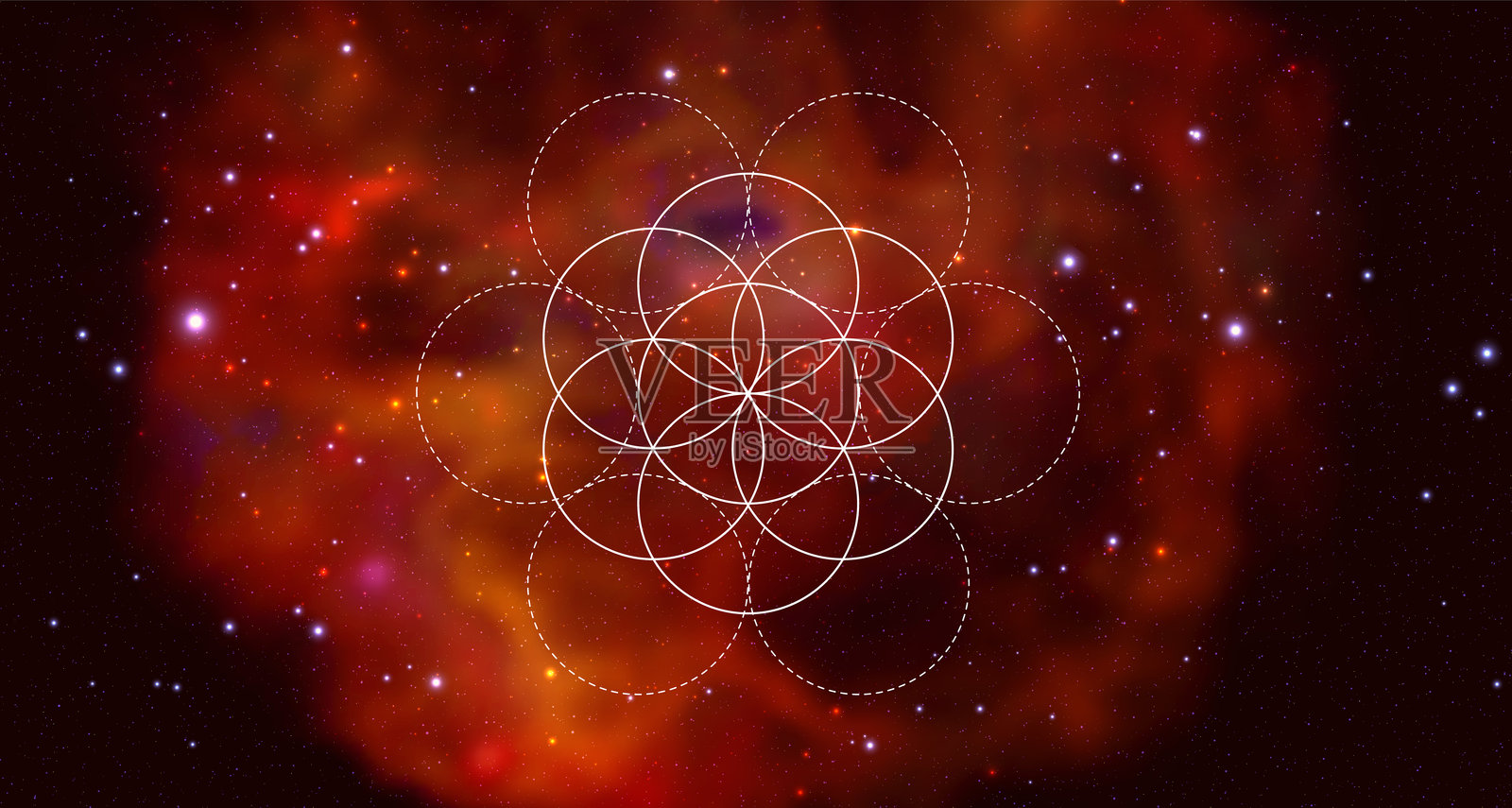 神秘的神圣几何矢量符号。精神、和谐插画图片素材