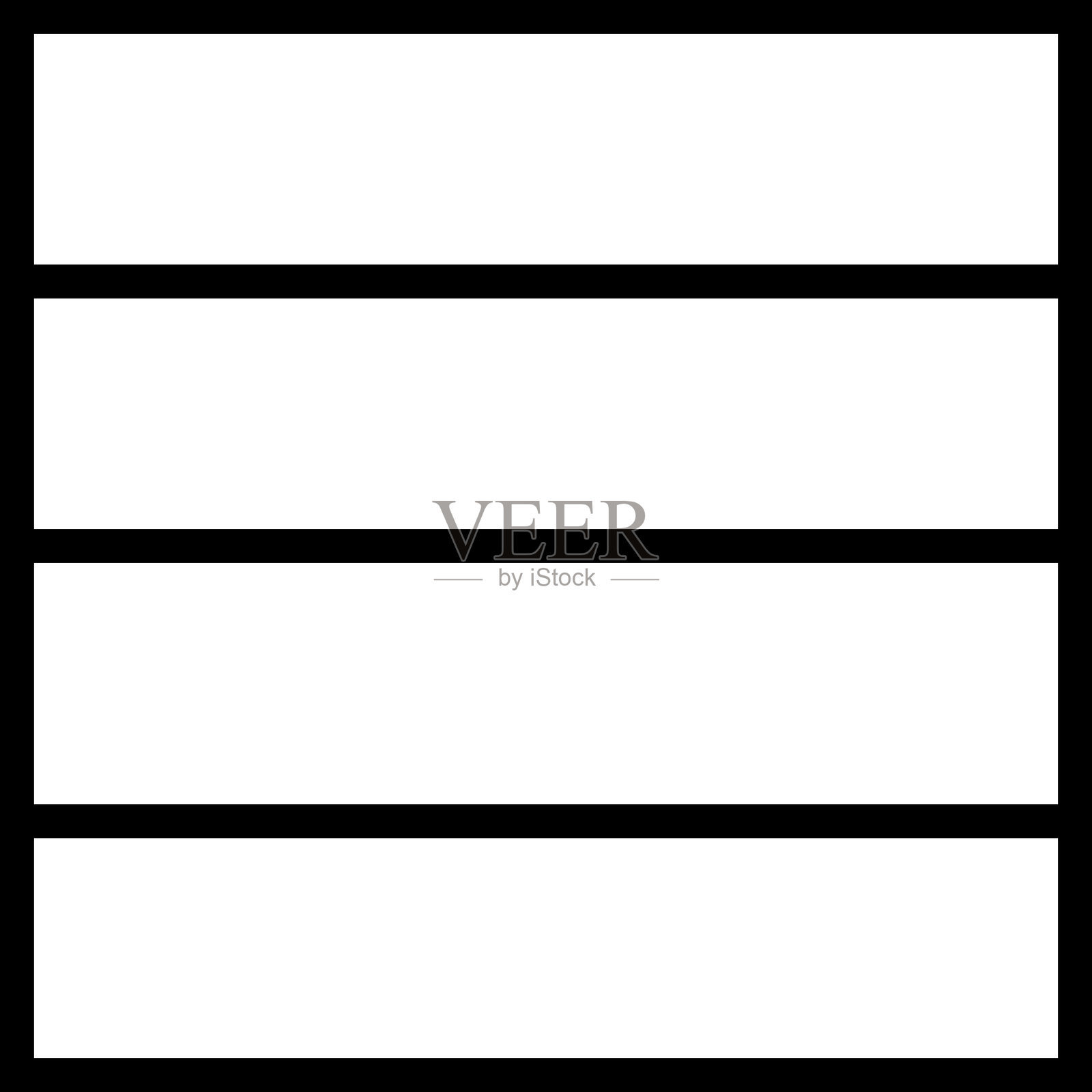 在白色背景上从1到12分割成部分的正方形。馅饼或披萨形状的正方形，切成等份的轮廓样式插画图片素材