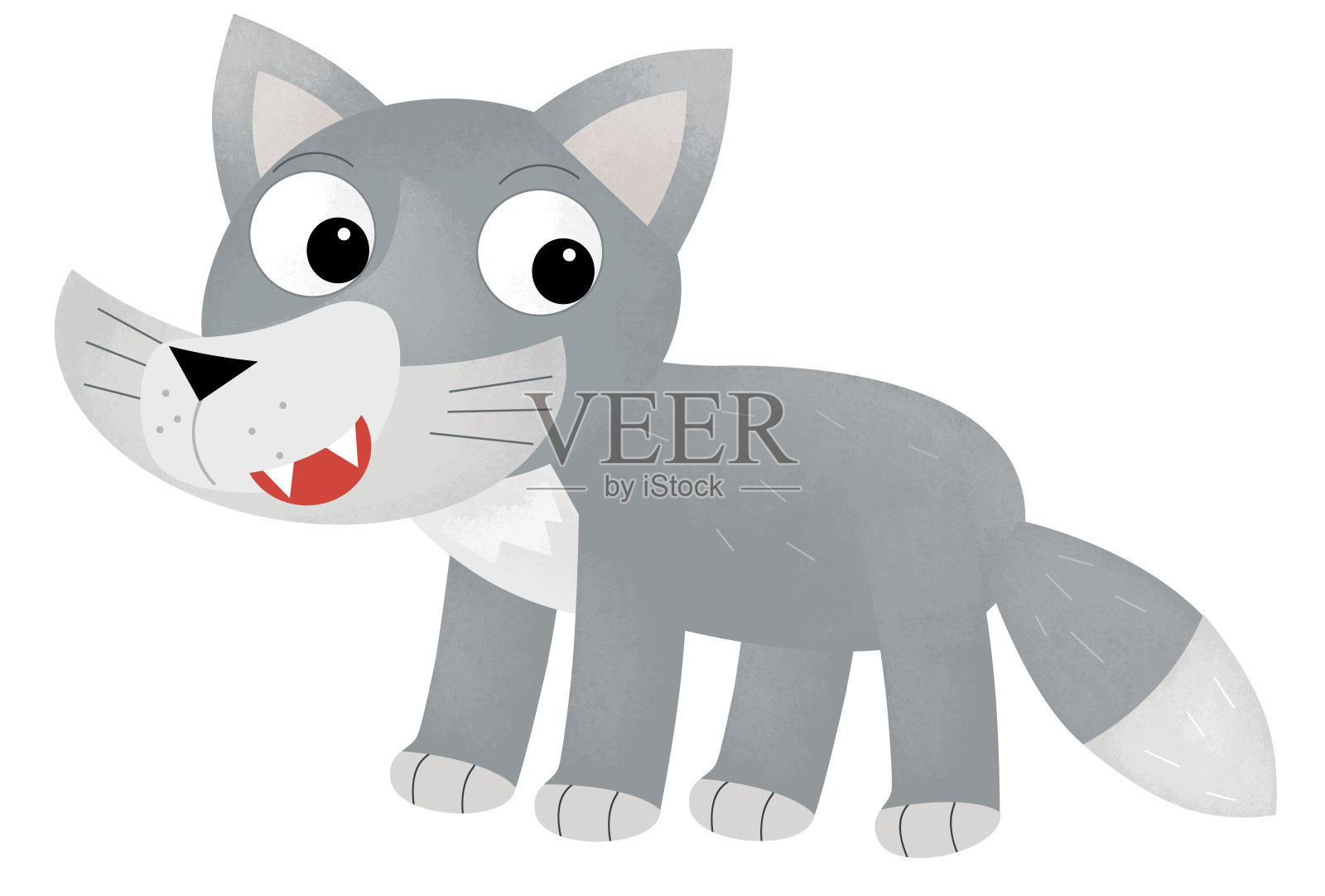 卡通有趣的森林动物鸟猫头鹰飞行孤立插图的孩子插画图片素材