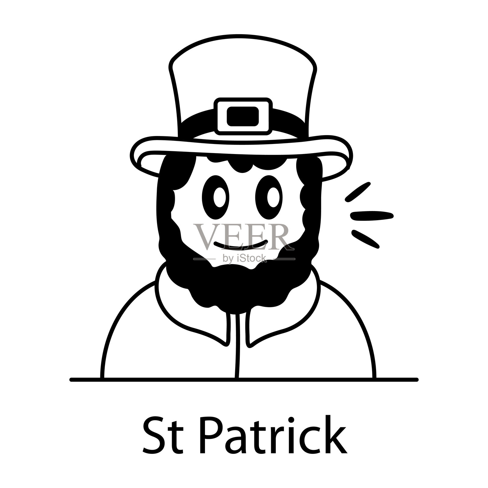 圣派翠克插画图片素材