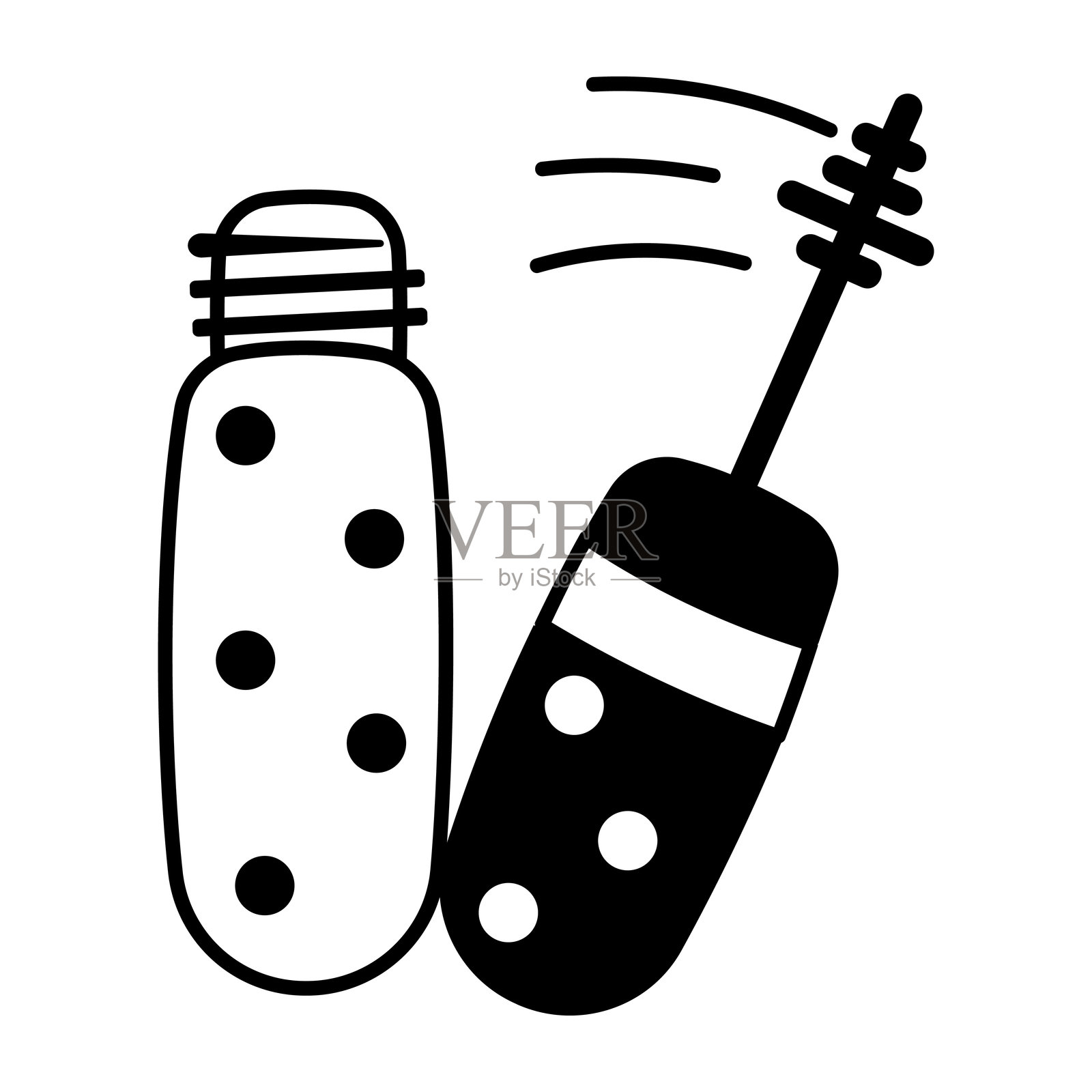 睫毛膏插画图片素材