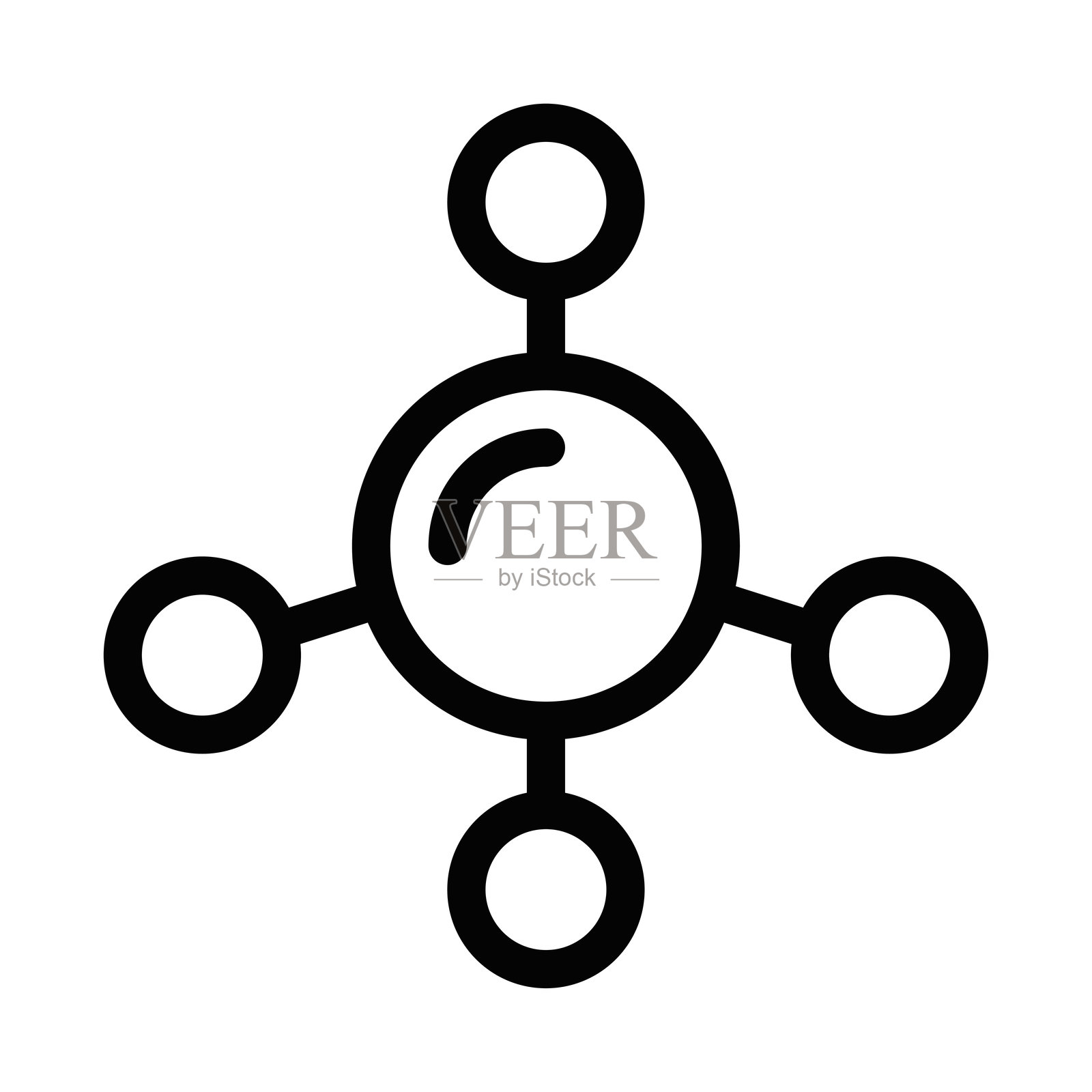 矢量插图的网络图标在一个简单的黑色和白色的设计。可编辑的中风。插画图片素材