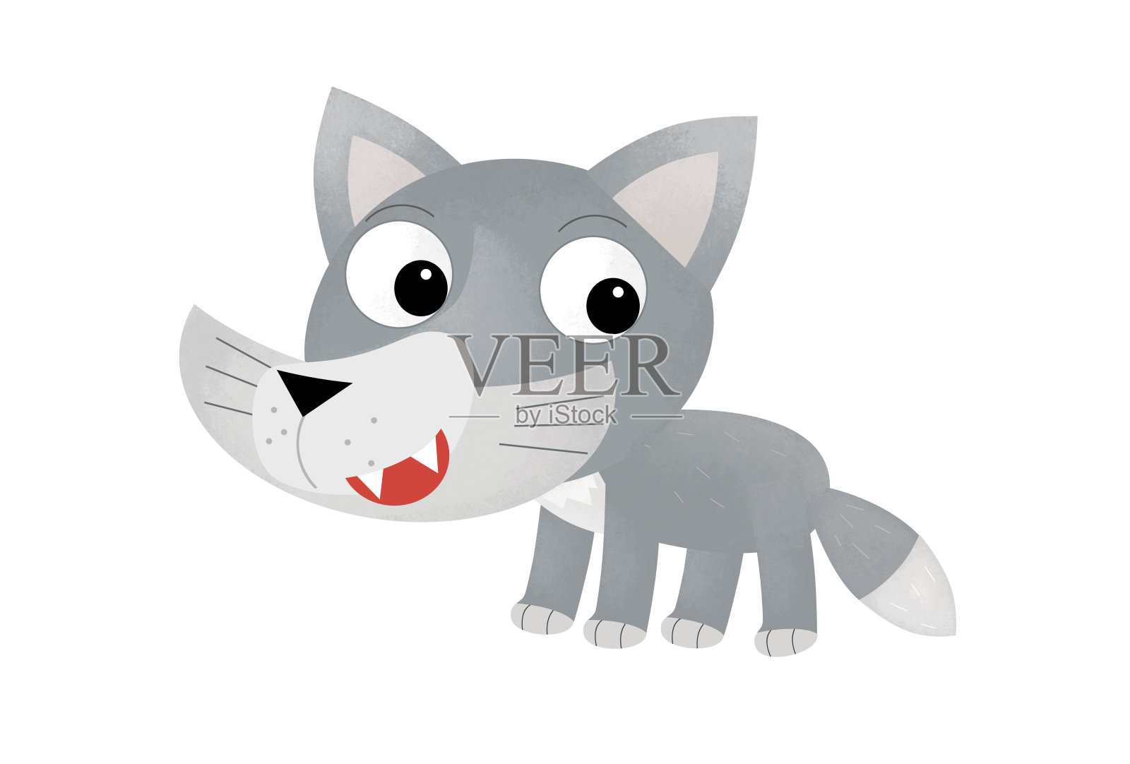 卡通有趣的森林动物鸟猫头鹰飞行孤立插图的孩子插画图片素材