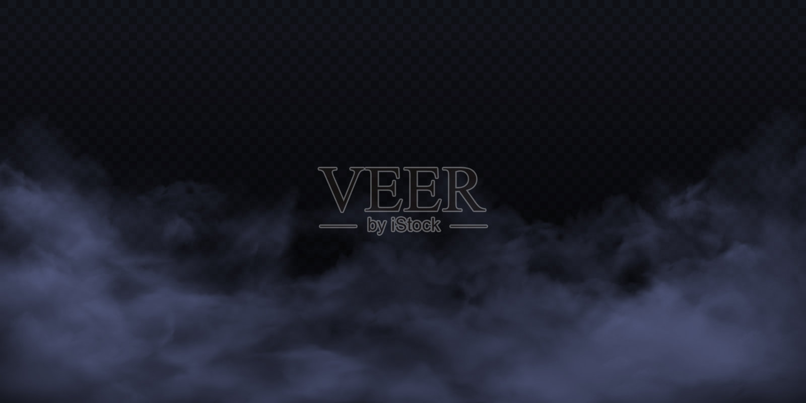 蓝色戏剧性多云的夜空矢量在孤立的背景插画图片素材