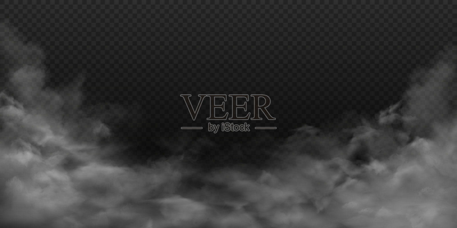 在孤立的背景上的乌云天空矢量插画图片素材