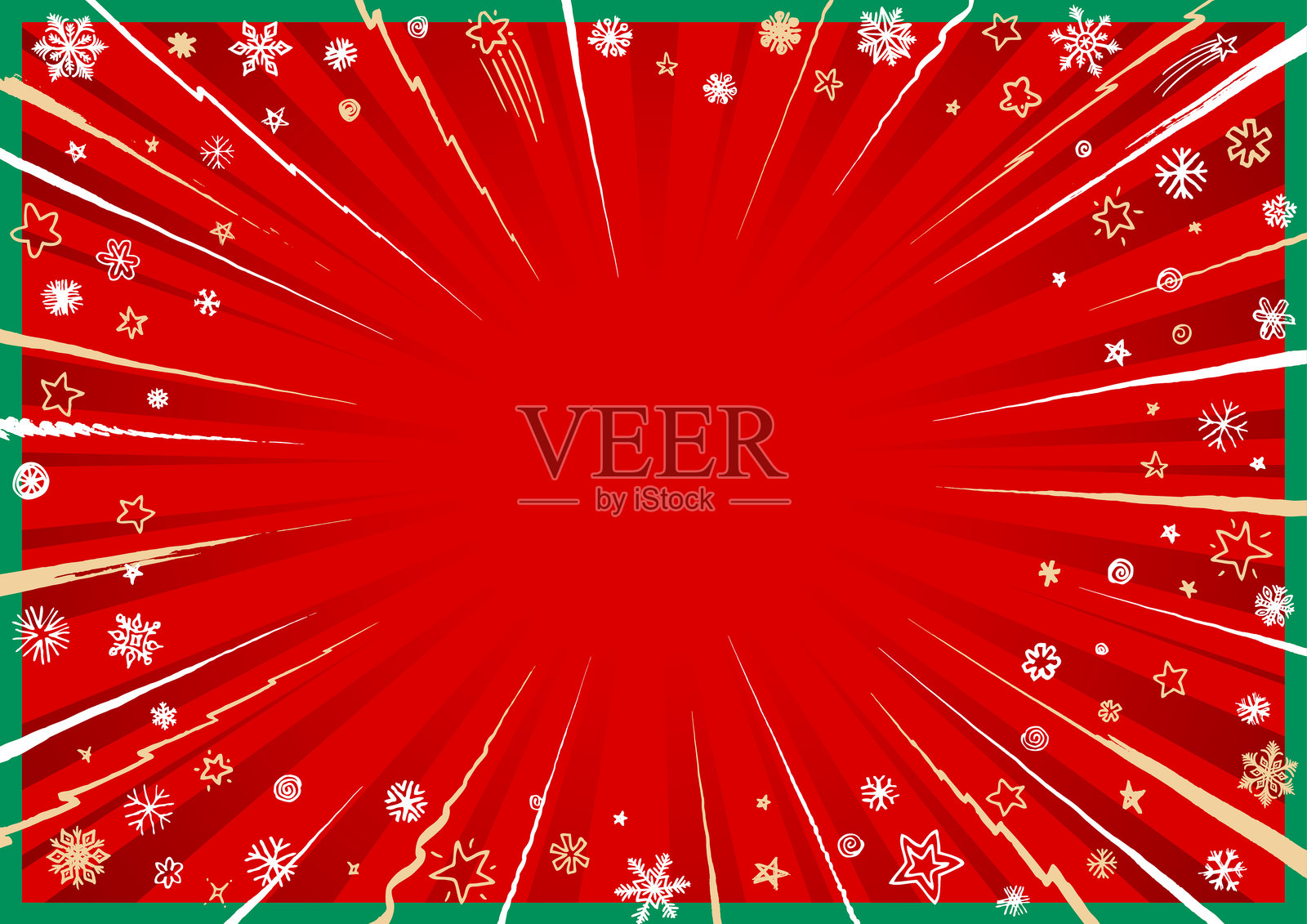 红色圣诞冬天漫画爆炸框架插画图片素材