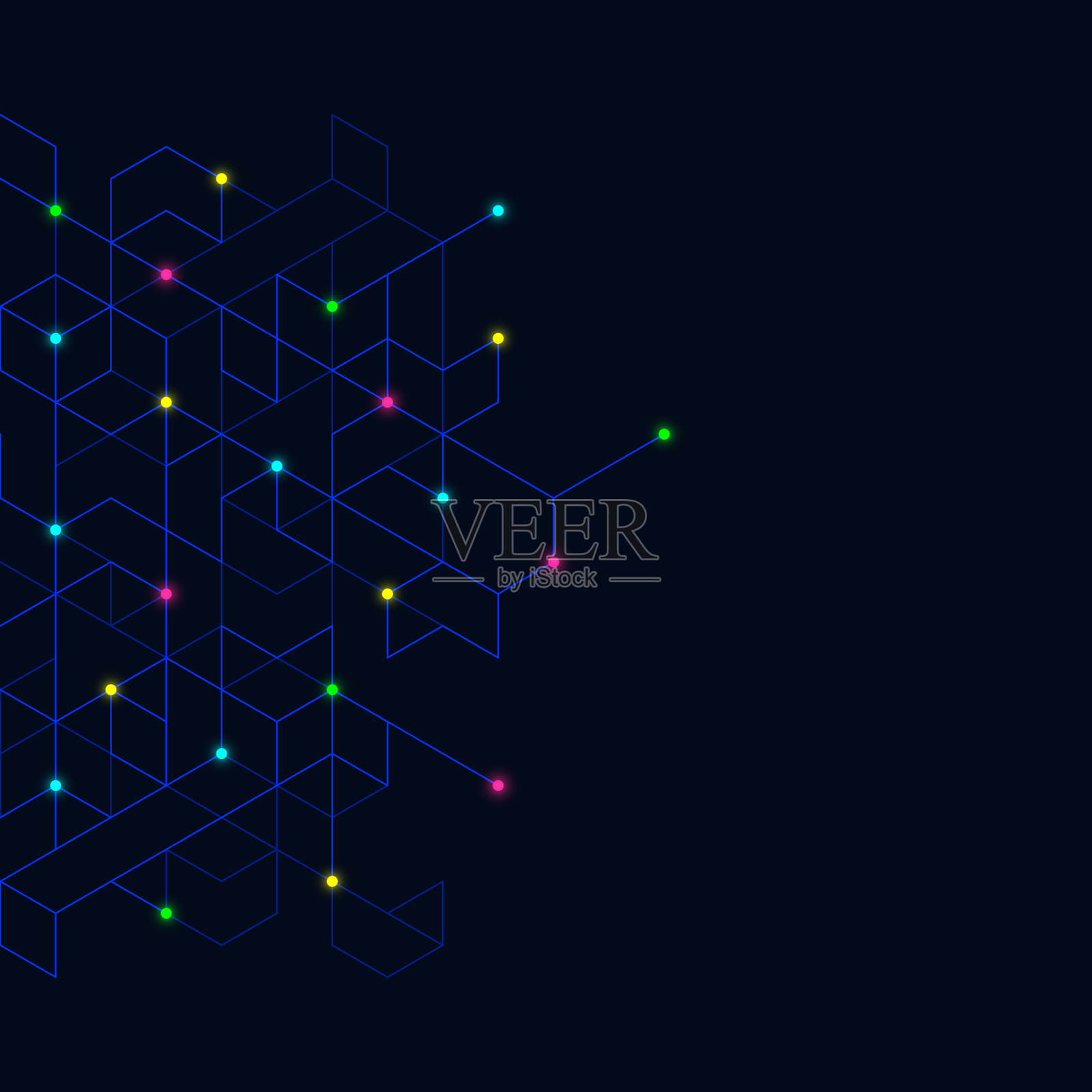 六边形模式。几何抽象背景与简单的六边形元素。对医疗、科技或科学设计有创意插画图片素材