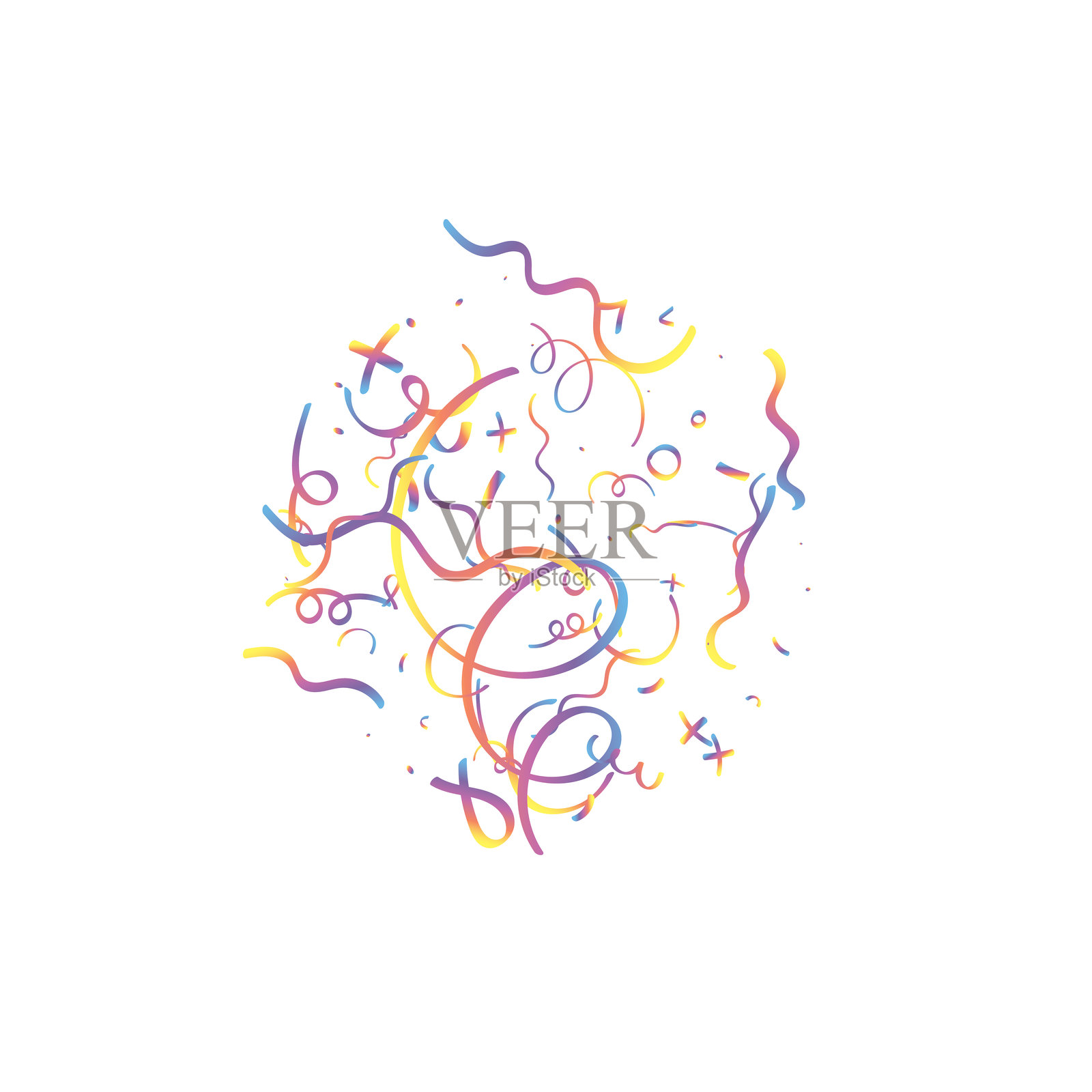 全息彩纸背景。插画图片素材