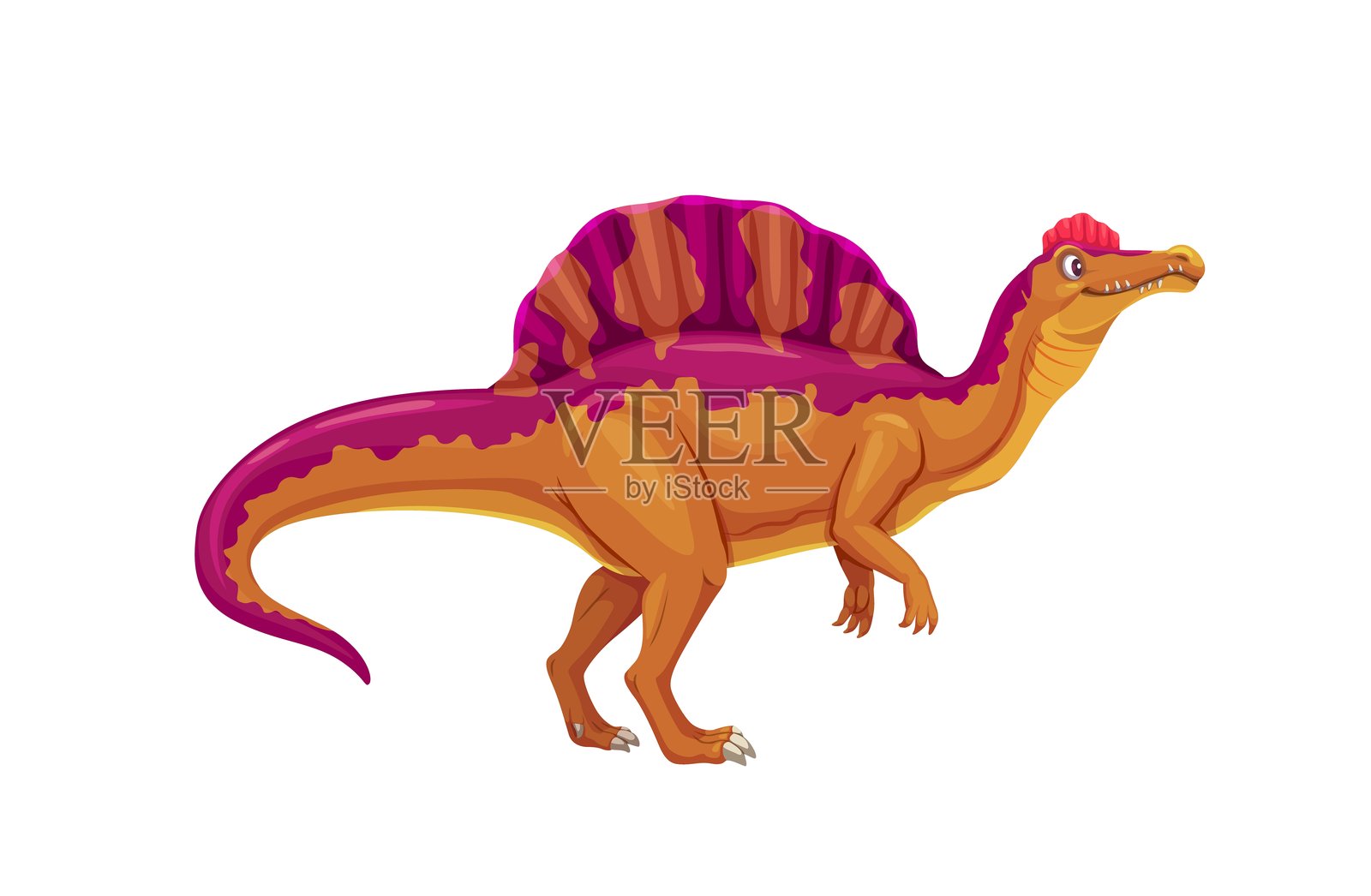 奥萨拉亚史前恐龙孤立的恐龙爬行动物插画图片素材