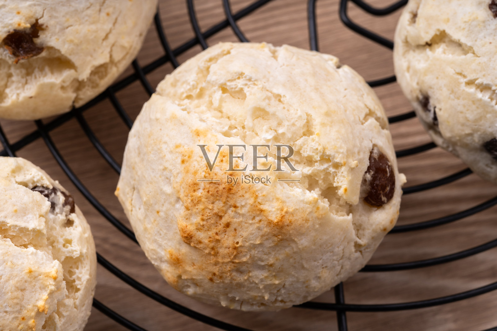 朗姆酒葡萄干烤饼照片摄影图片