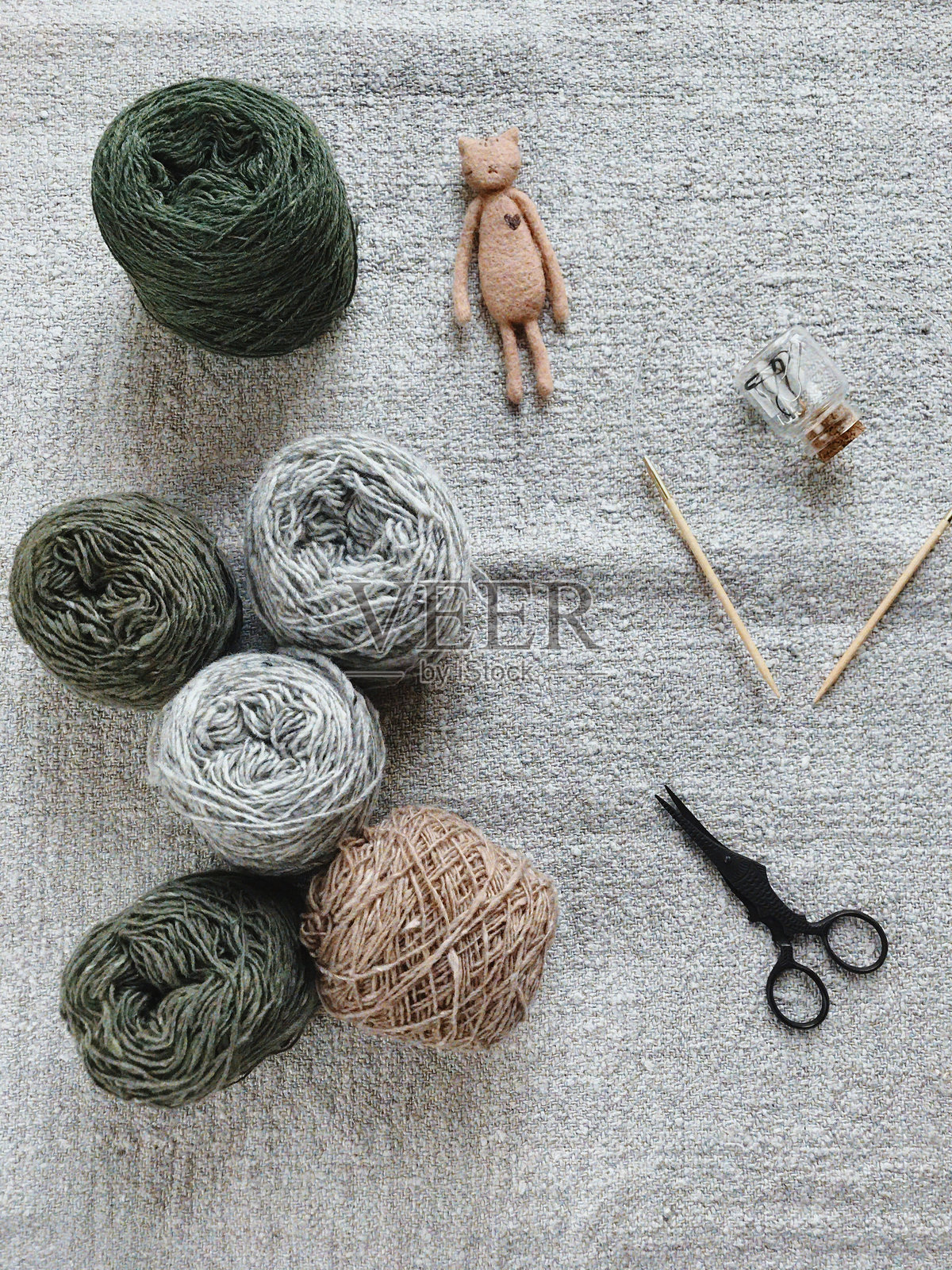 彩色纱线球照片摄影图片