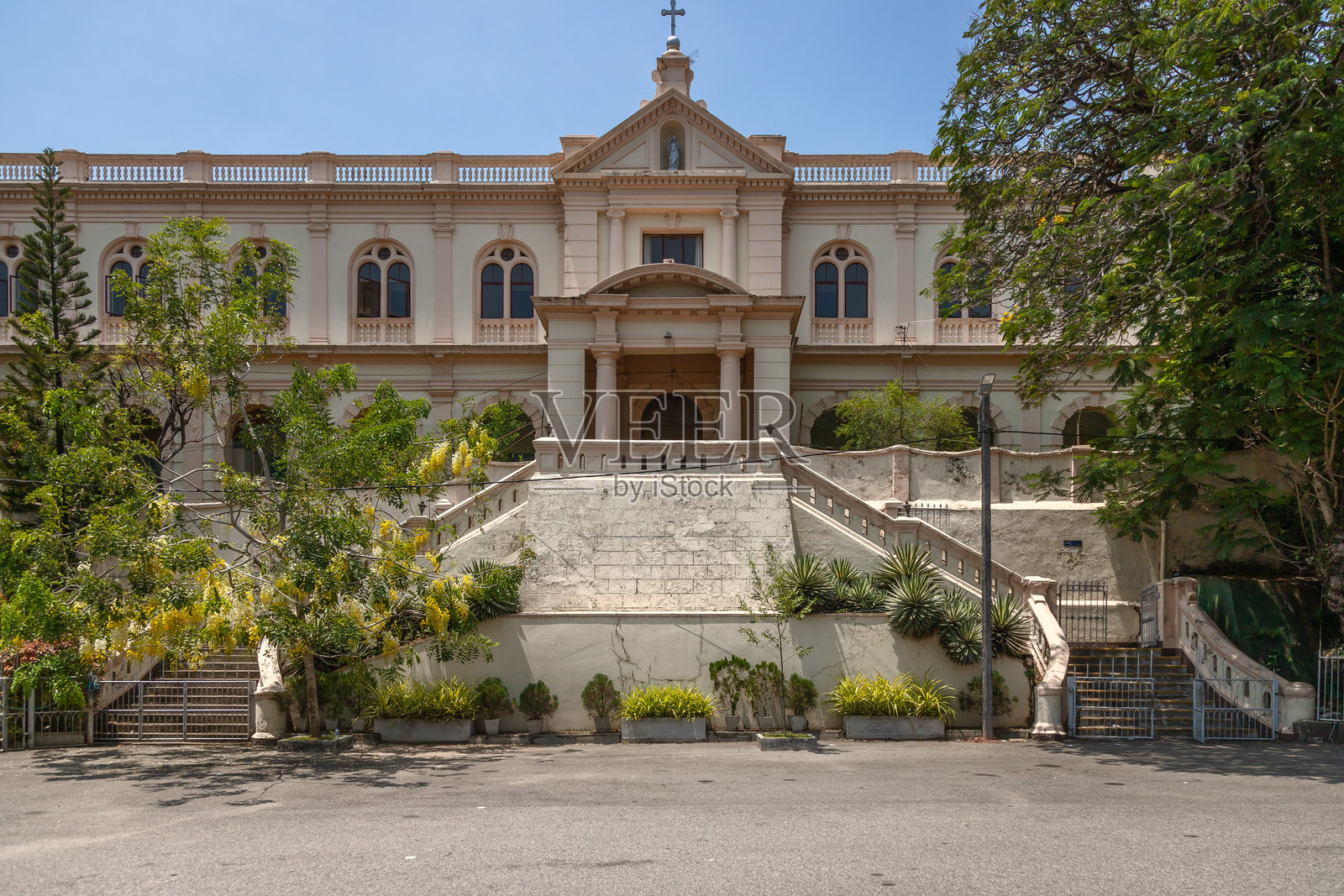 斯里兰卡，科伦坡，圣卢西亚大教堂附近的建筑照片摄影图片