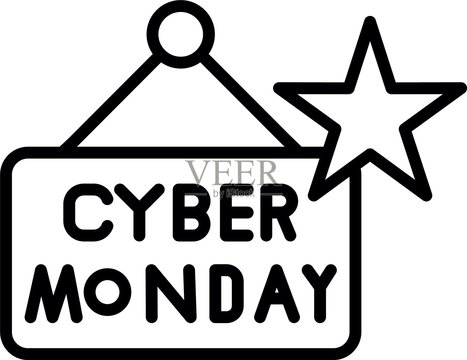 网络星期一图标插画图片素材