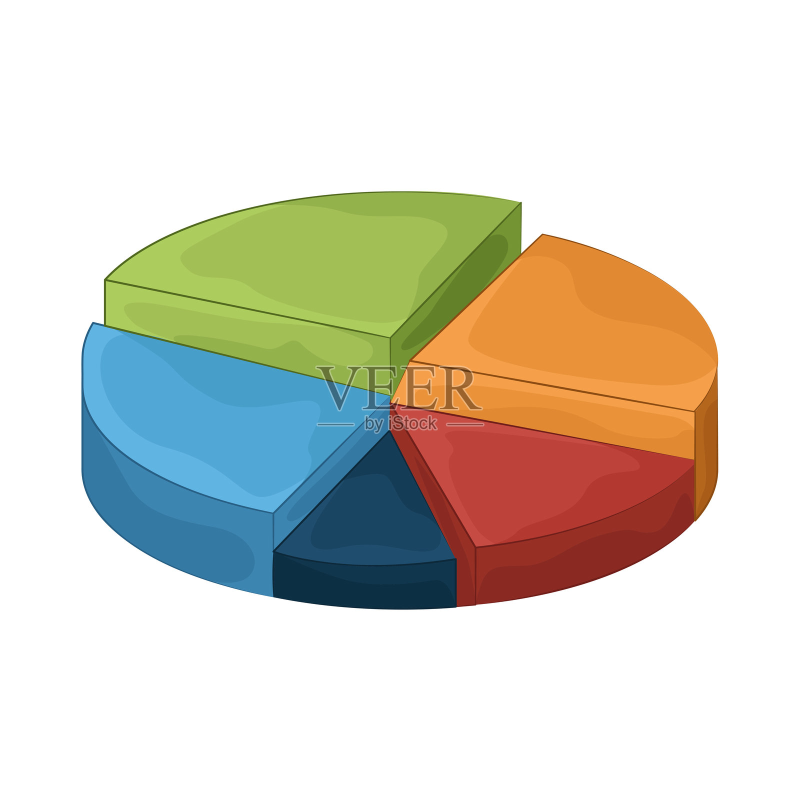 饼状图插画图片素材