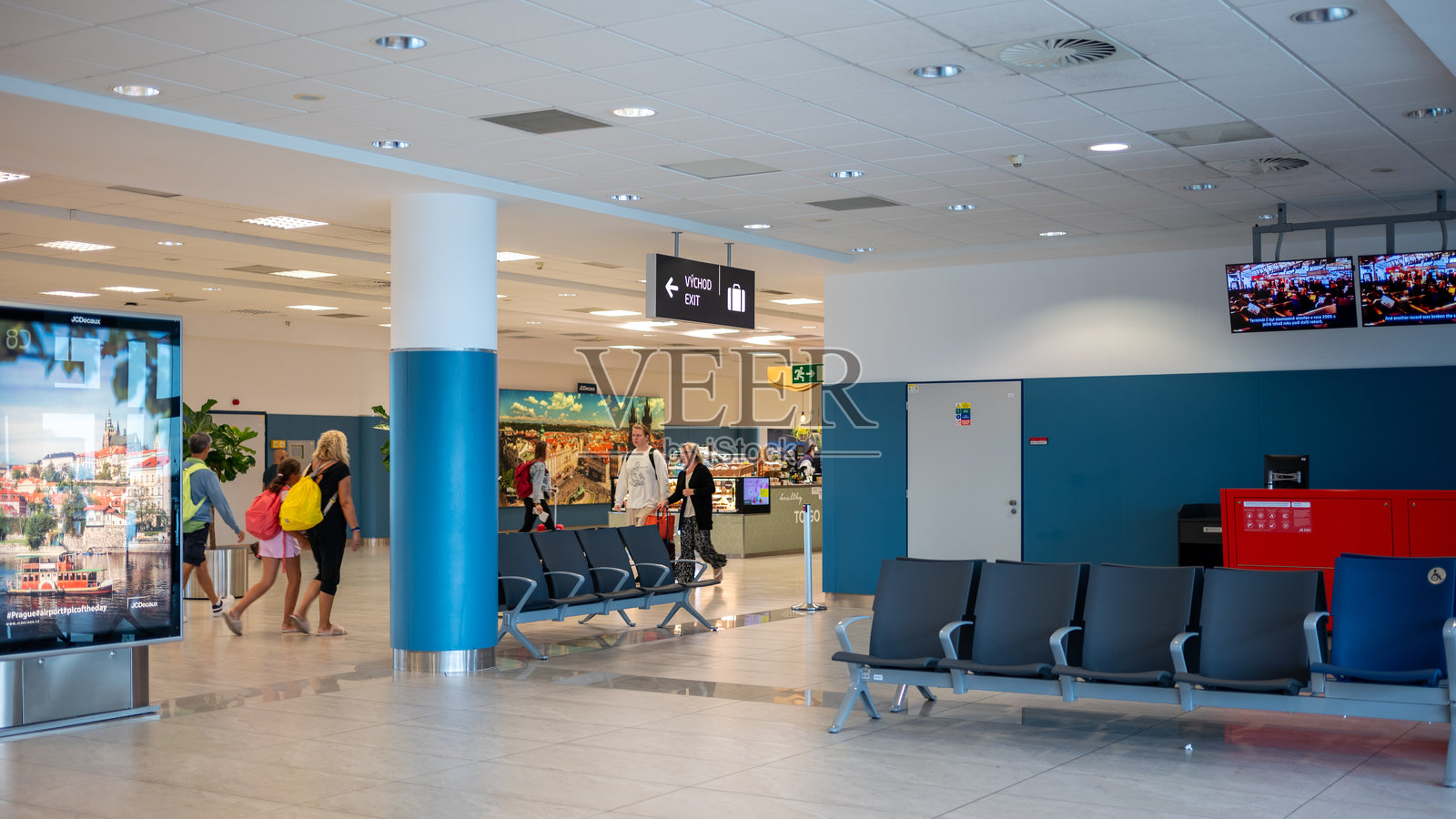 捷克首都布拉格瓦茨拉夫·哈维尔国际机场内部照片摄影图片
