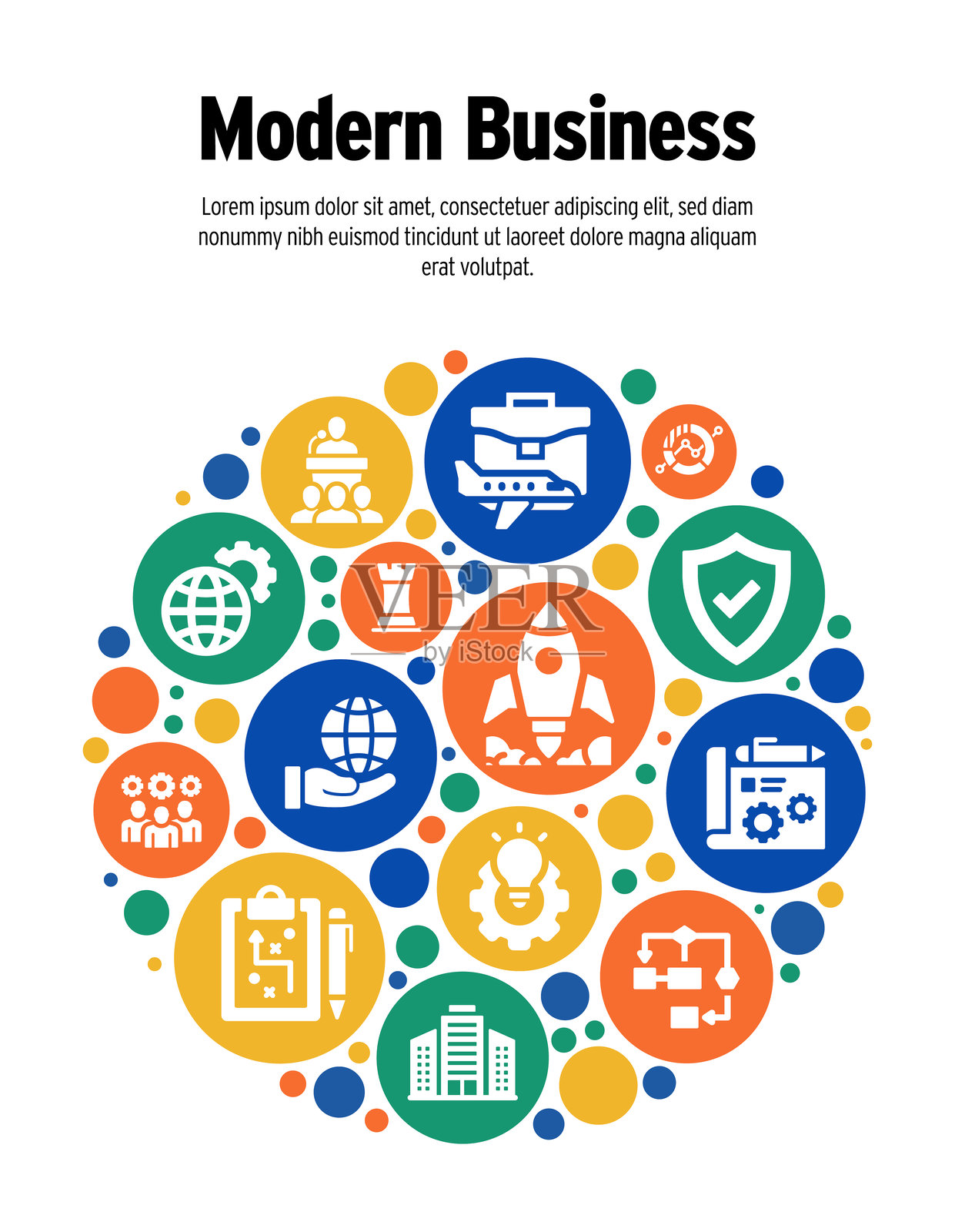 业务相关的矢量插图。协作、合作、创新、战略、营销、效率。插画图片素材