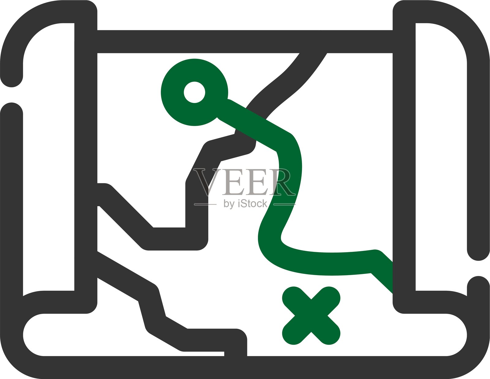 藏宝图图标插画图片素材