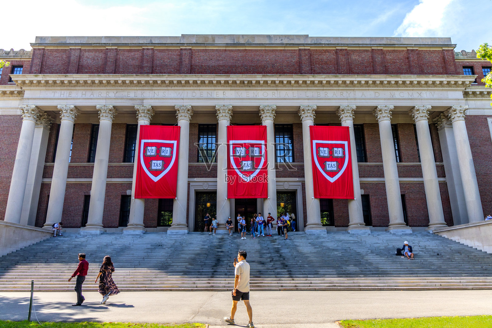 怀德纳纪念图书馆-哈佛园-哈佛大学-剑桥马萨诸塞州照片摄影图片
