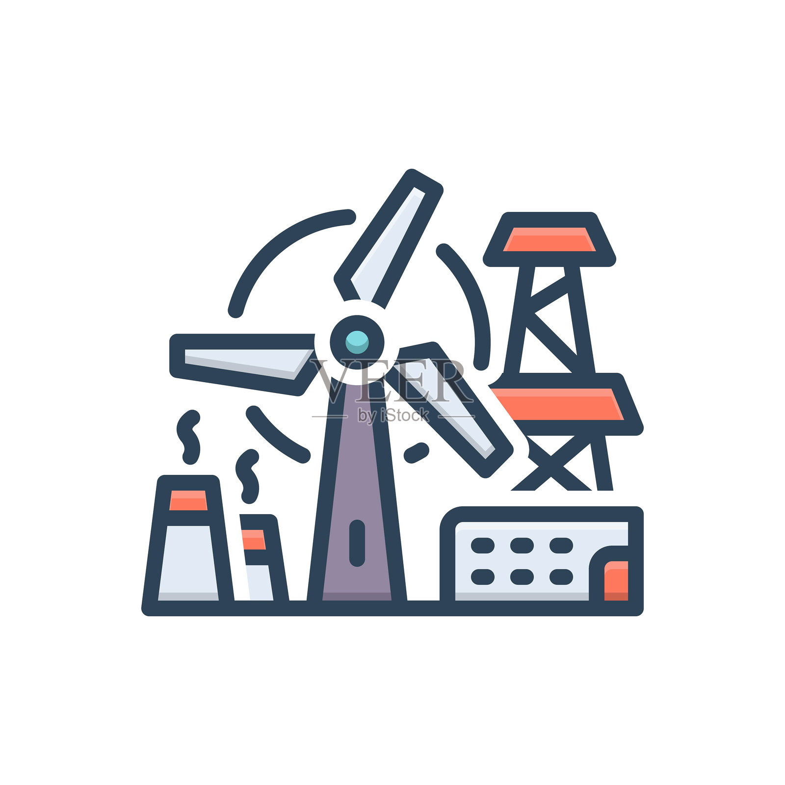 能源生产插画图片素材